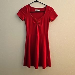 Hollister Womens Red Swing Dress